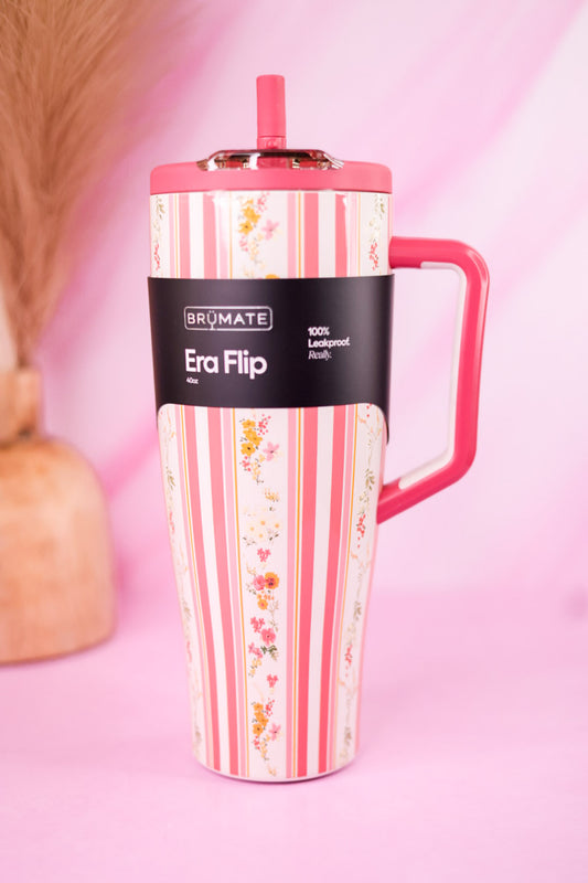 Brumate Cascading Florals 40oz Era Flip Tumbler