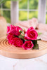 Real Touch 10" Dark Pink Rose Bundle