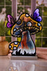 Yellow Mushrooms and Butterflies Infinity Light