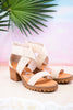 Very G "Vana" Cream Heeled Sandals