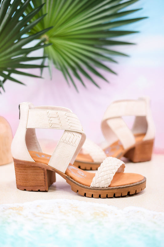 Very G "Vana" Cream Heeled Sandals