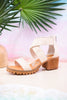 Very G "Vana" Cream Heeled Sandals
