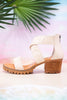 Very G "Vana" Cream Heeled Sandals