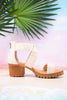 Very G "Vana" Cream Heeled Sandals