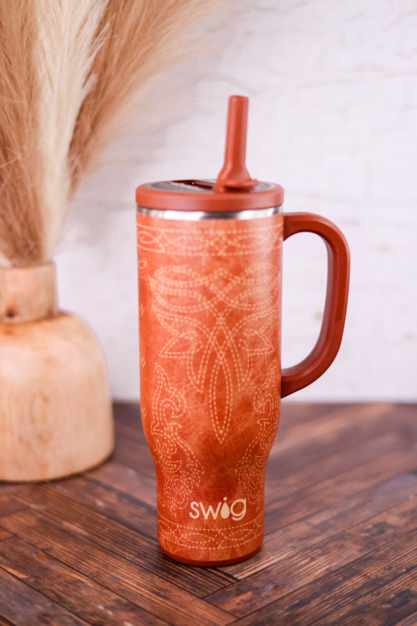 Saddle Stitch Cognac 30oz Mega Mug
