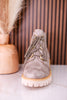 Trail Ride Light Grey Lace Up Boots