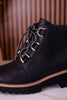 Trail Ride Black Lace Up Boots