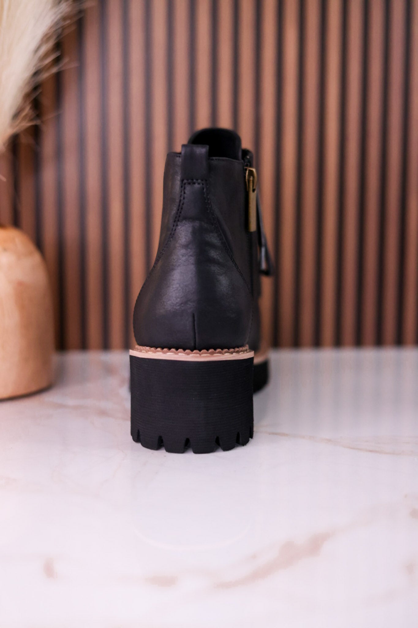 Trail Ride Black Lace Up Boots