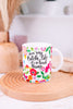 Bad Thing Textured Floral Print 18oz Glass Mug