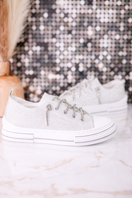 Aman 2 Silver Glitter Sneakers