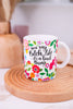 Bad Thing Textured Floral Print 18oz Glass Mug