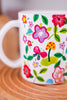 Bad Thing Textured Floral Print 18oz Glass Mug