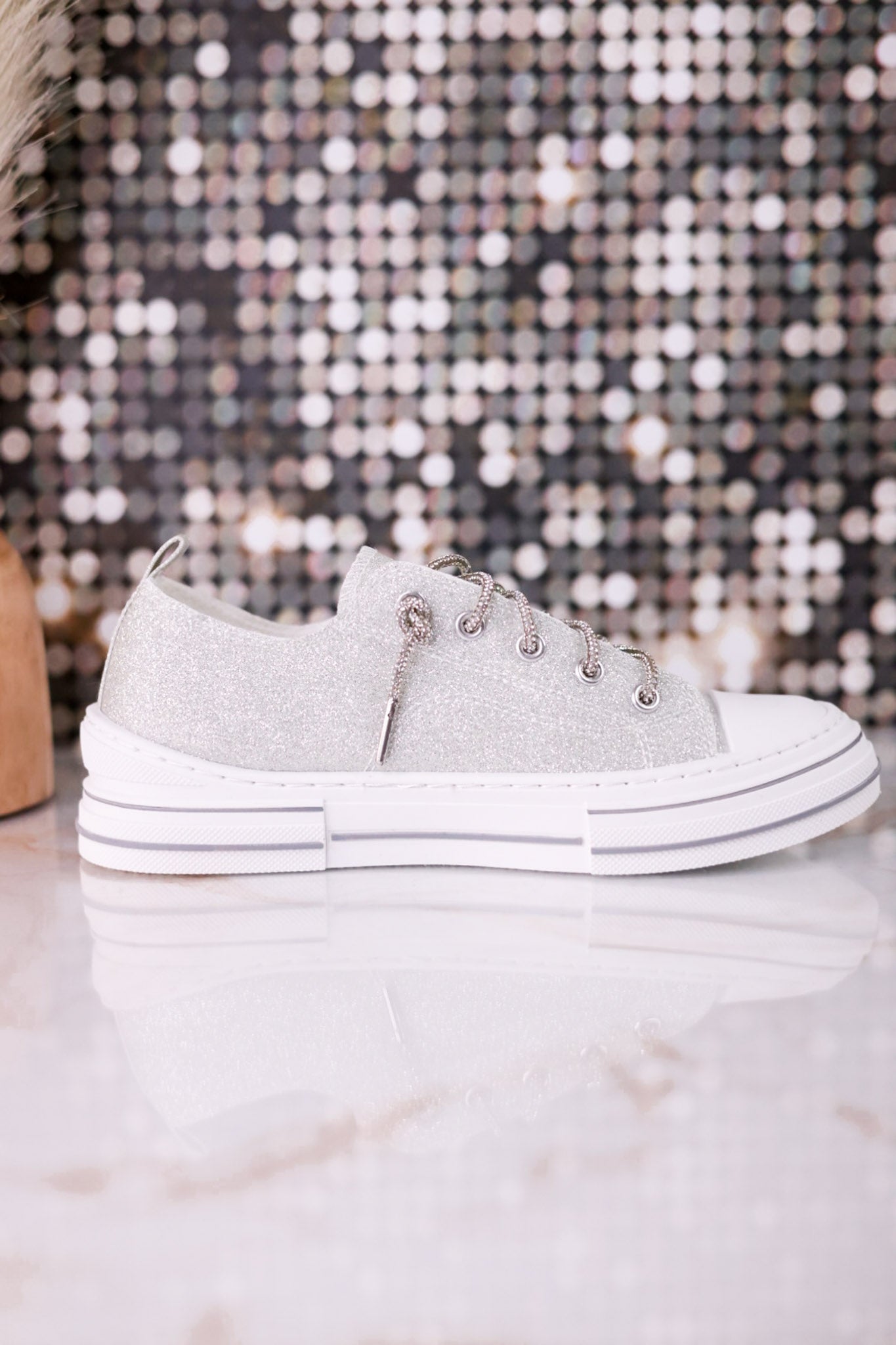Aman 2 Silver Glitter Sneakers