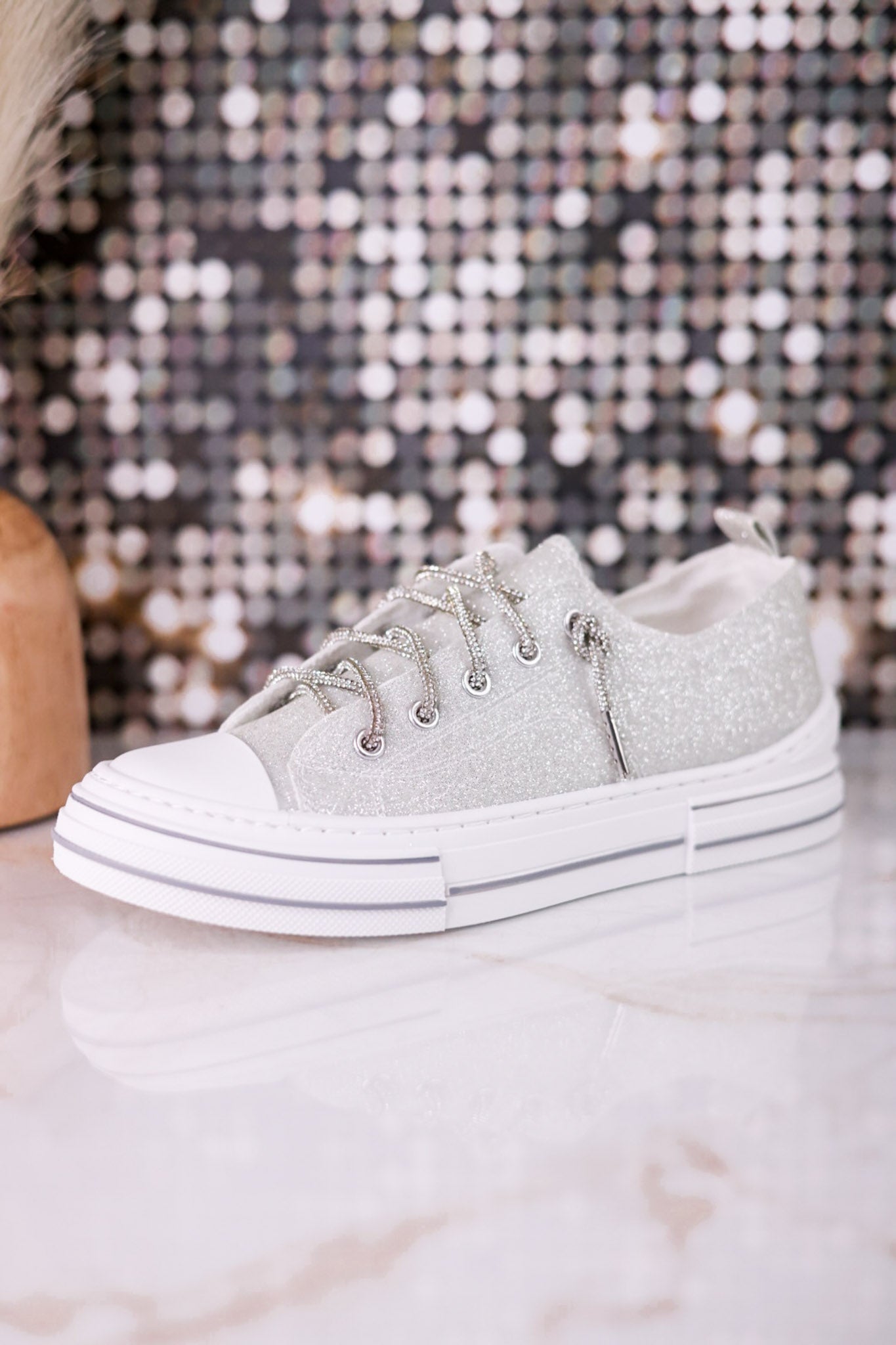 Aman 2 Silver Glitter Sneakers
