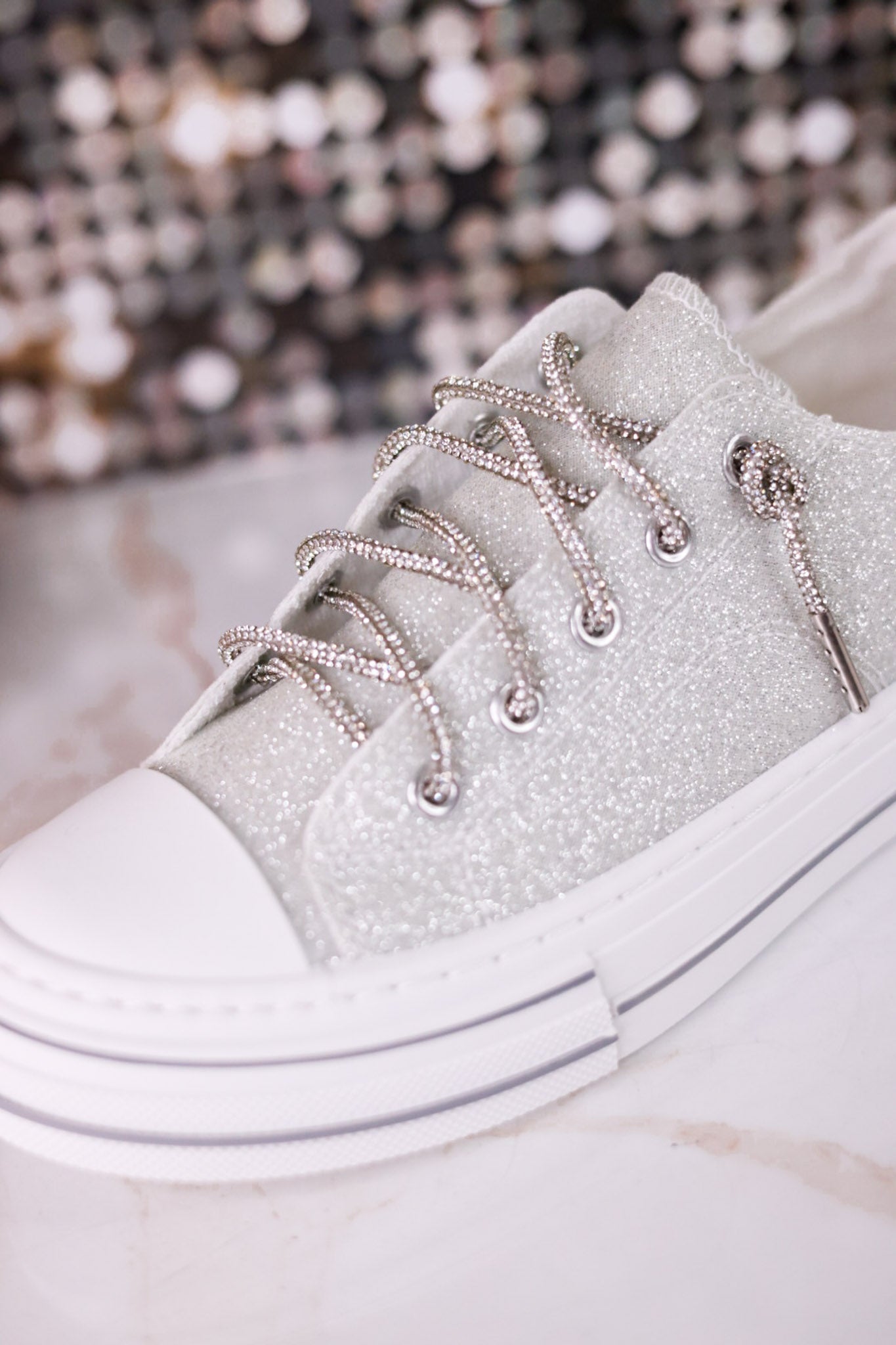 Aman 2 Silver Glitter Sneakers