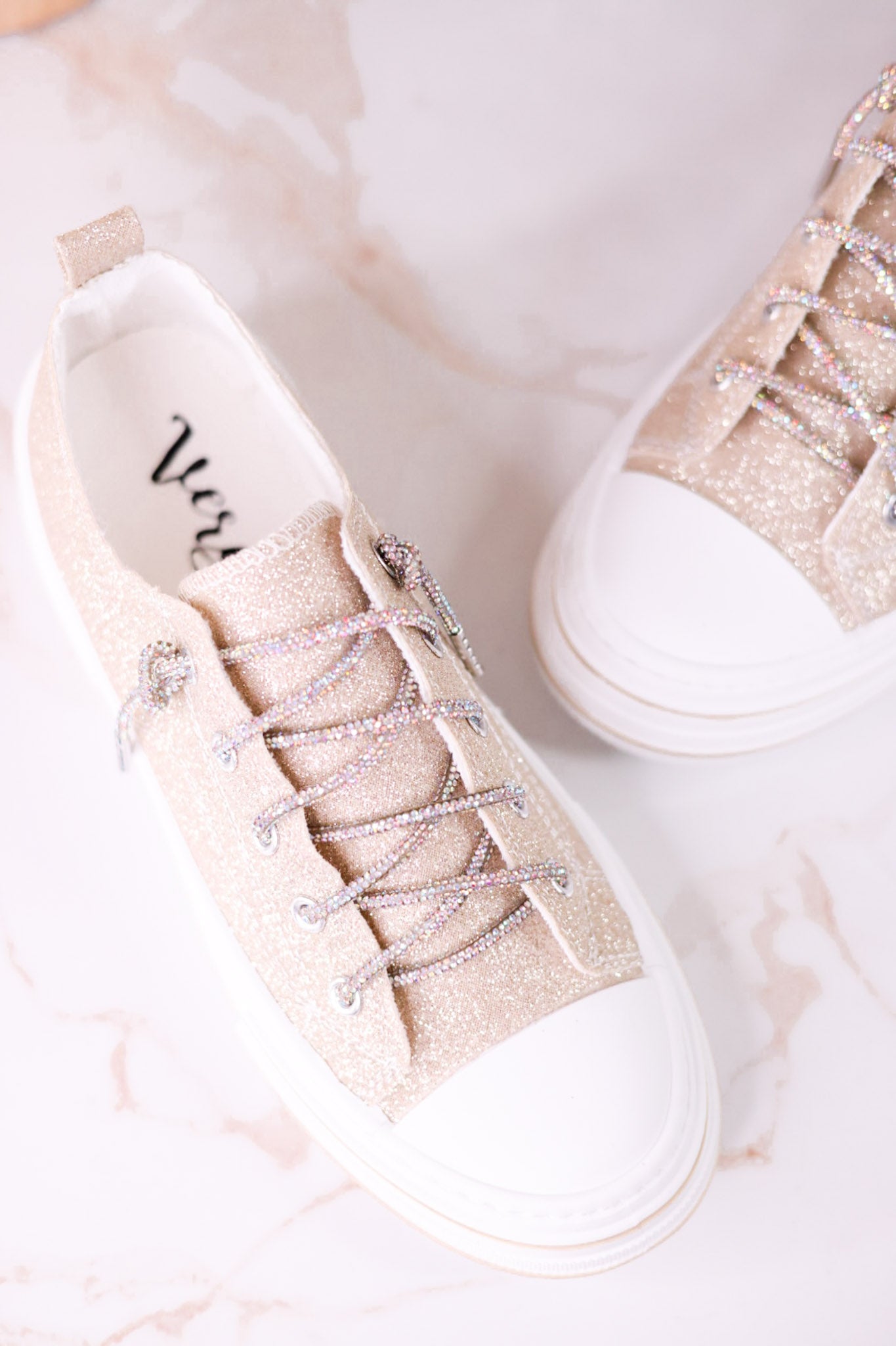 Aman 2 Gold Glitter Sneakers