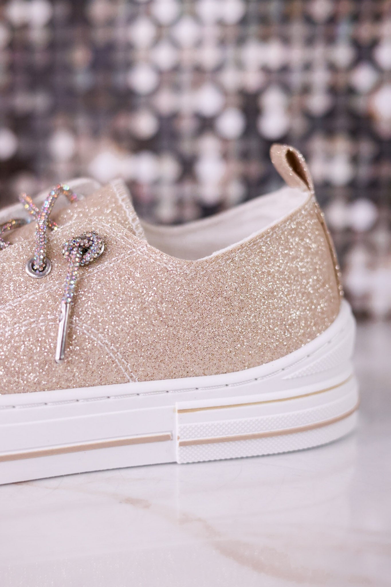 Aman 2 Gold Glitter Sneakers