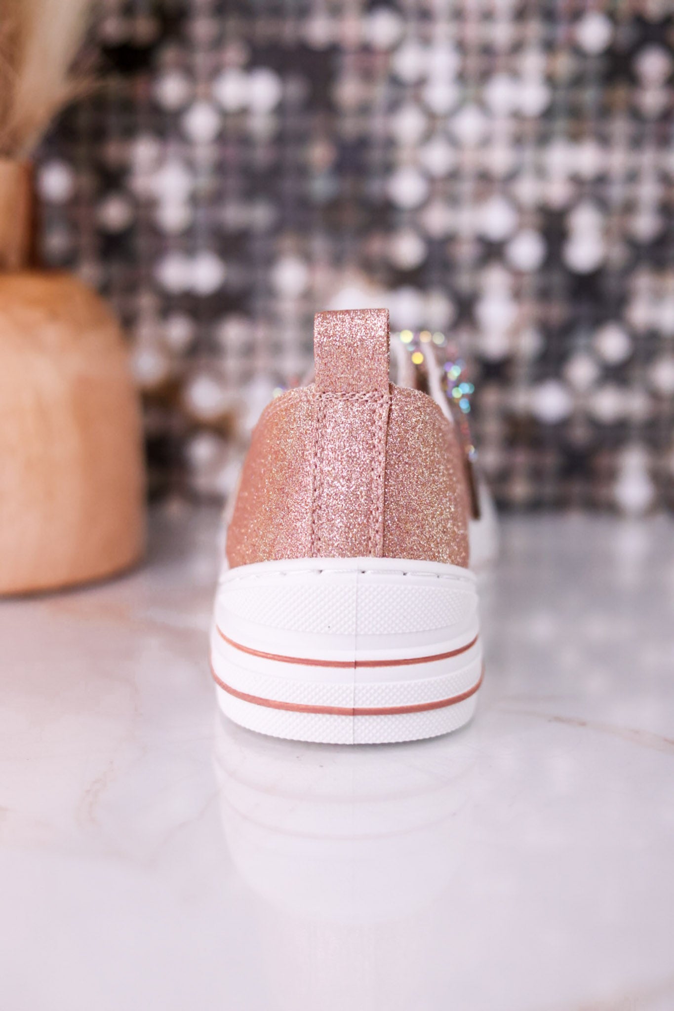 Aman 2 Rose Gold Glitter Sneakers