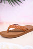 The "Mischa" Tan Braided Thong Sandal