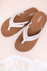 The "Mischa" Ivory & White Braided Thong Sandal