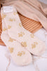 Fuzzy Crew Socks With Pawprint Pattern