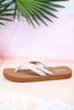 The "Mischa" Ivory & White Braided Thong Sandal