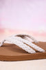 The "Mischa" Ivory & White Braided Thong Sandal