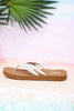 The "Mischa" Ivory & White Braided Thong Sandal