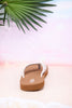The "Mischa" Ivory & White Braided Thong Sandal