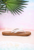 The "Mischa" Ivory & White Braided Thong Sandal