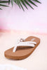 The "Mischa" Ivory & White Braided Thong Sandal