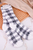 Black & White Checkered Fuzzy Socks