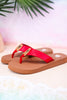 The "Nandika" Red Woven Sandals