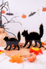 Set of 2 Wood & Enamel Black Cats
