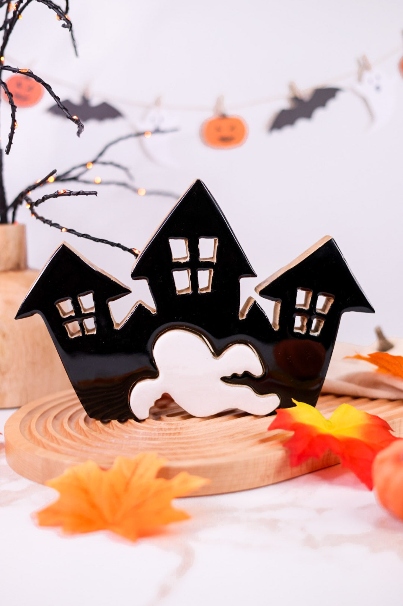 Haunted House Wood & Enamel Puzzle Blocks