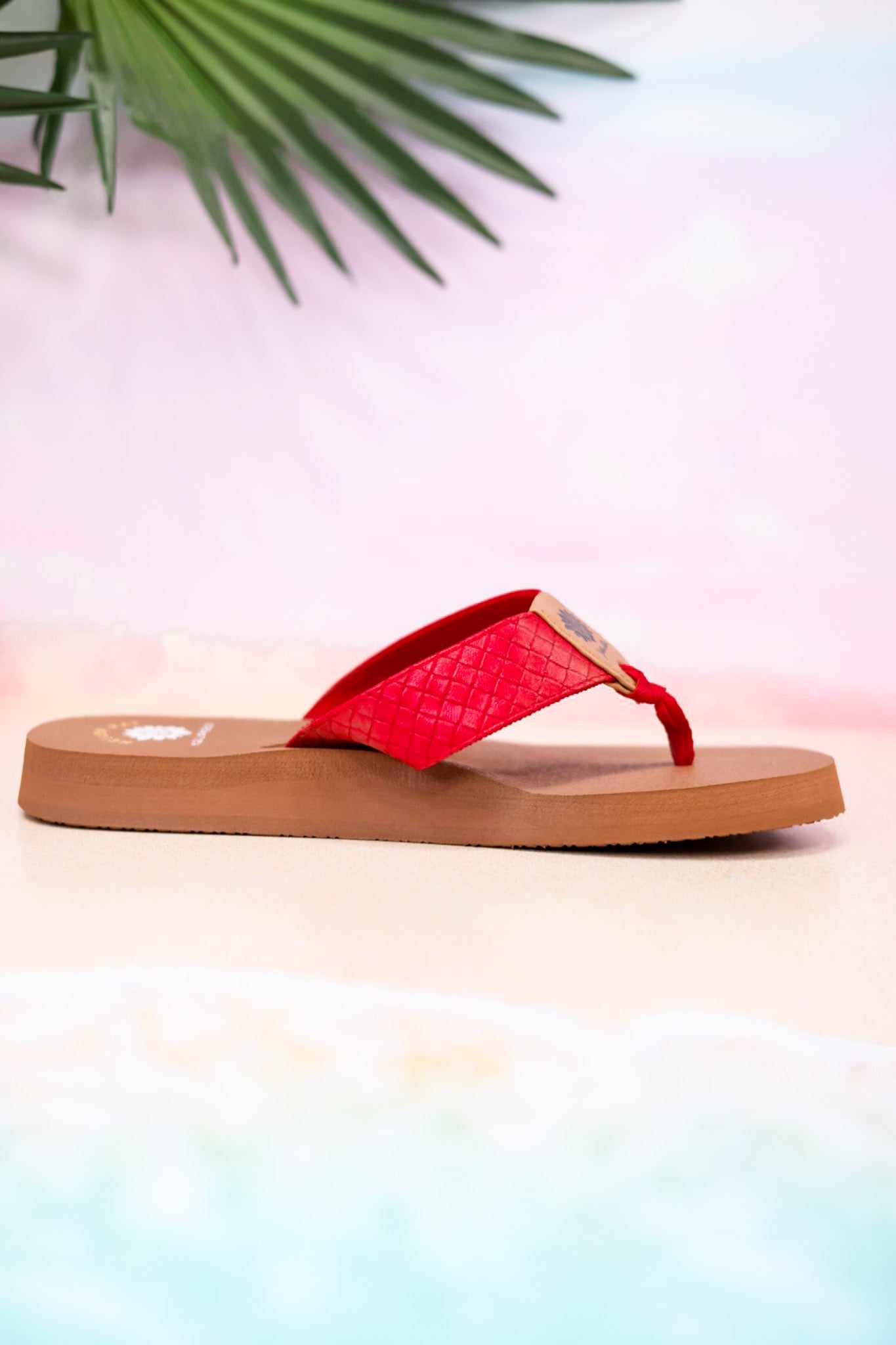 The "Nandika" Red Woven Sandals