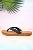 The "Erykah" Black & Tan Tooled Sandals
