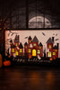 Framed LED Happy Halloween Haunted House Sign