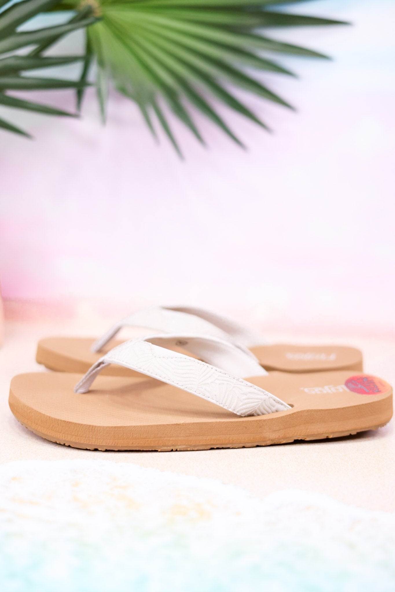The "Erykah" Ivory Tooled Sandals