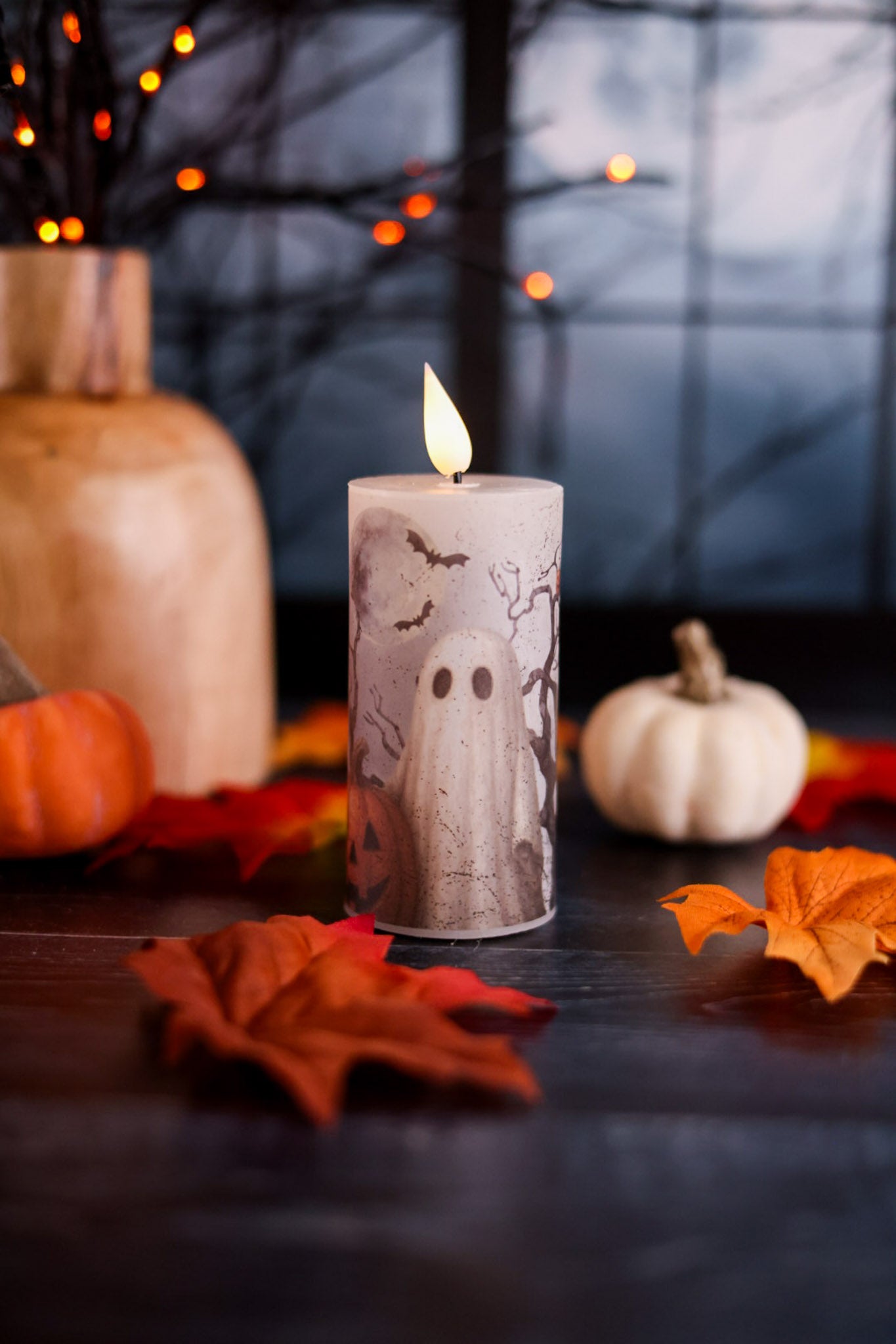 4" Ghost & Jack O' Lantern LED Votive