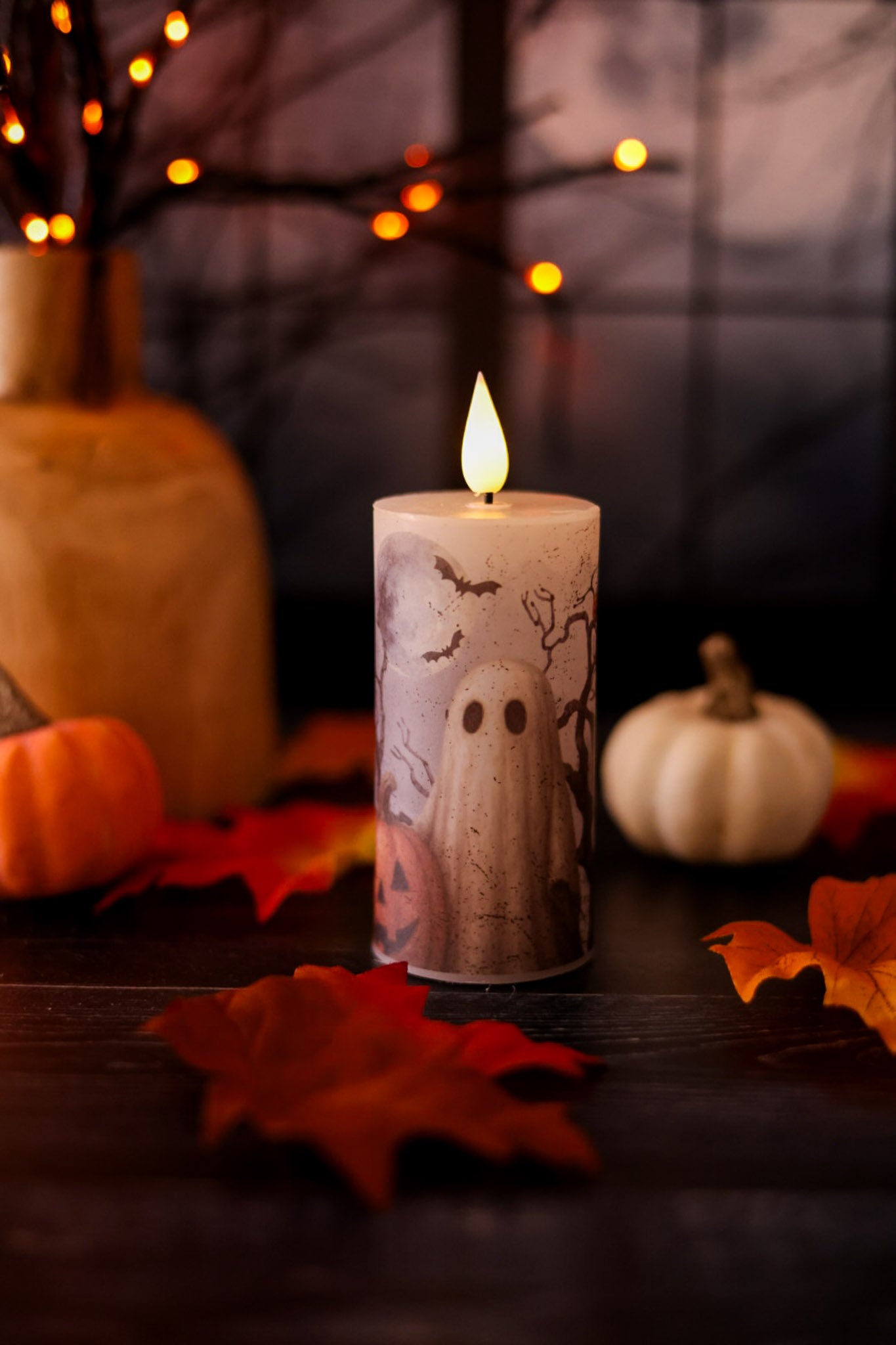 4" Ghost & Jack O' Lantern LED Votive