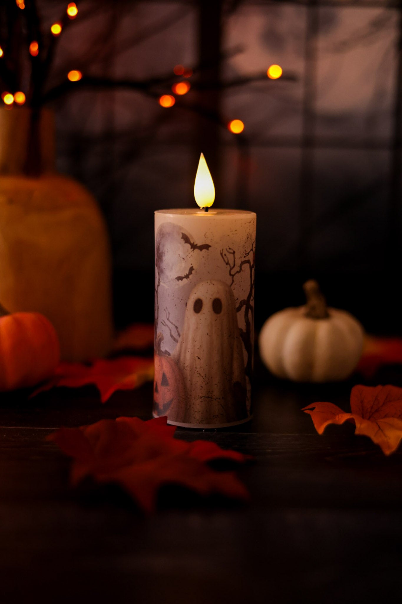 4" Ghost & Jack O' Lantern LED Votive