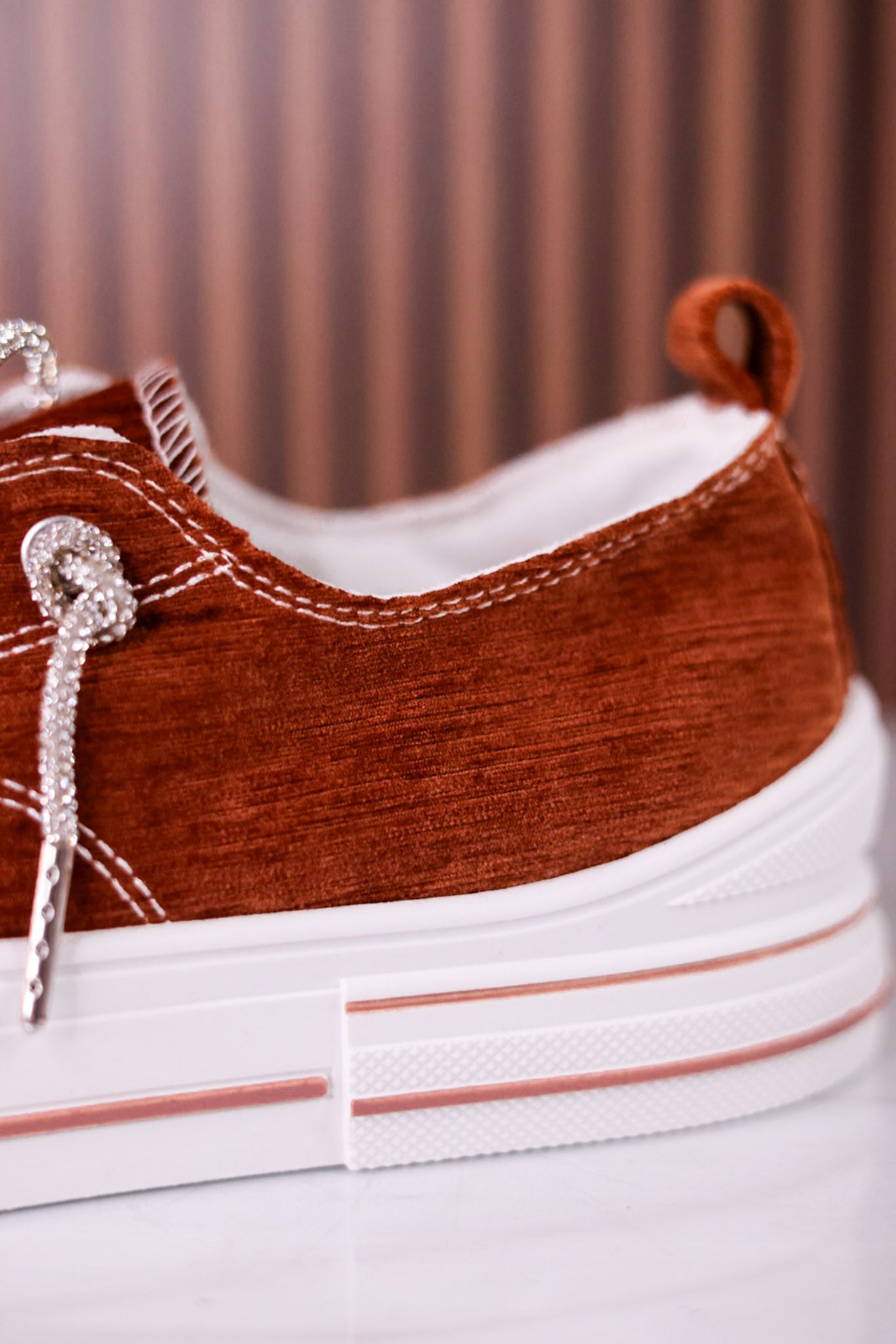 Tan Velvet Aman Sneakers