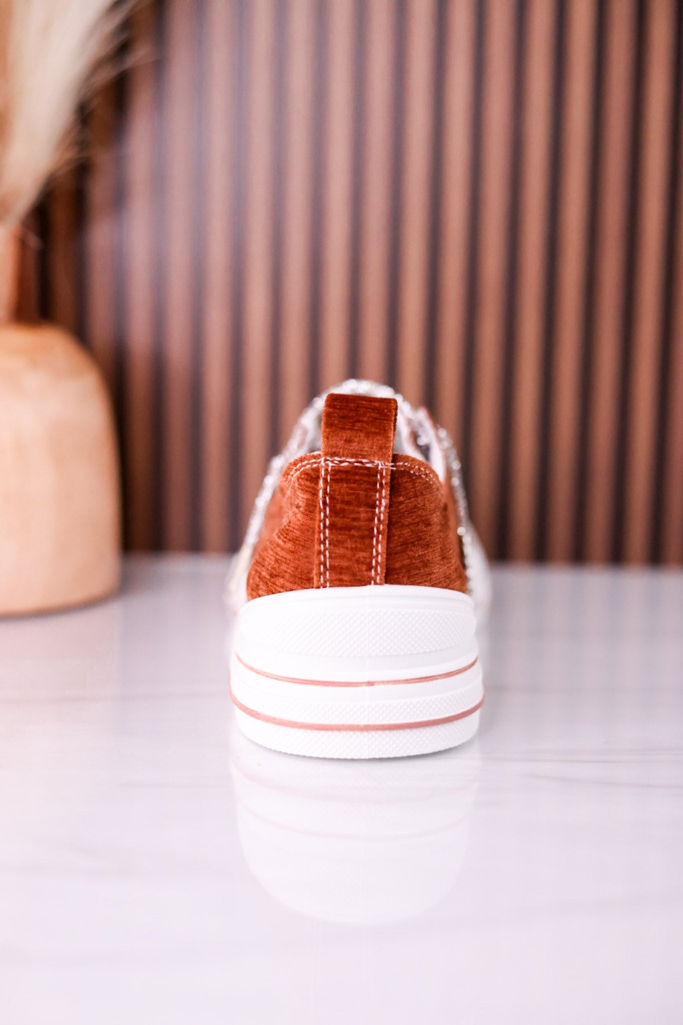 Tan Velvet Aman Sneakers