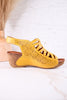 Yellow Leather Inocencia Wedge Sandals