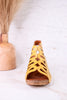Yellow Leather Inocencia Wedge Sandals