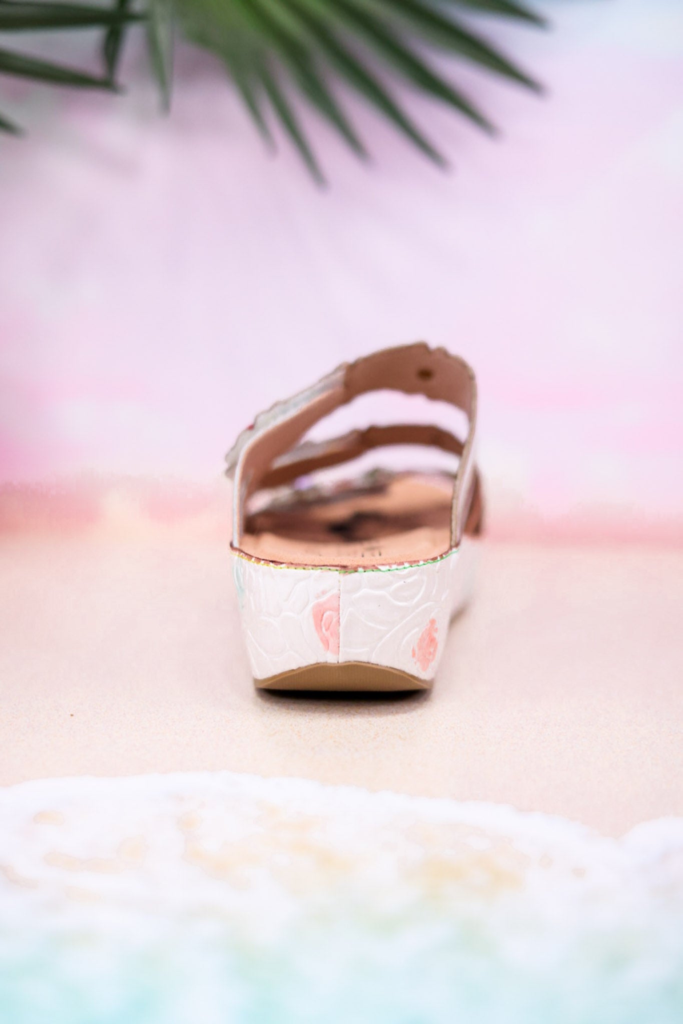 White Multi-Color "Cuddlecake" Sandals