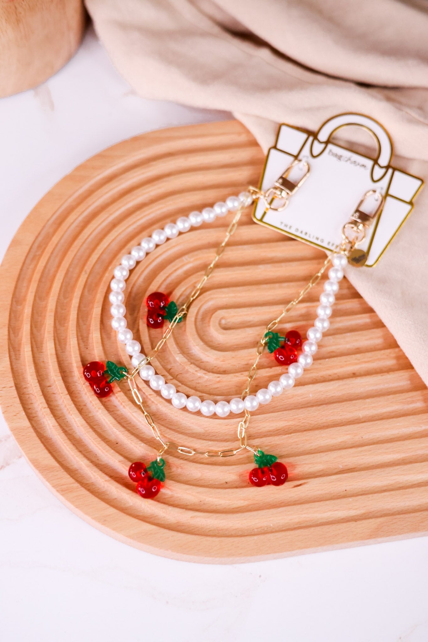 Cherried Away Necklace Purse Charm