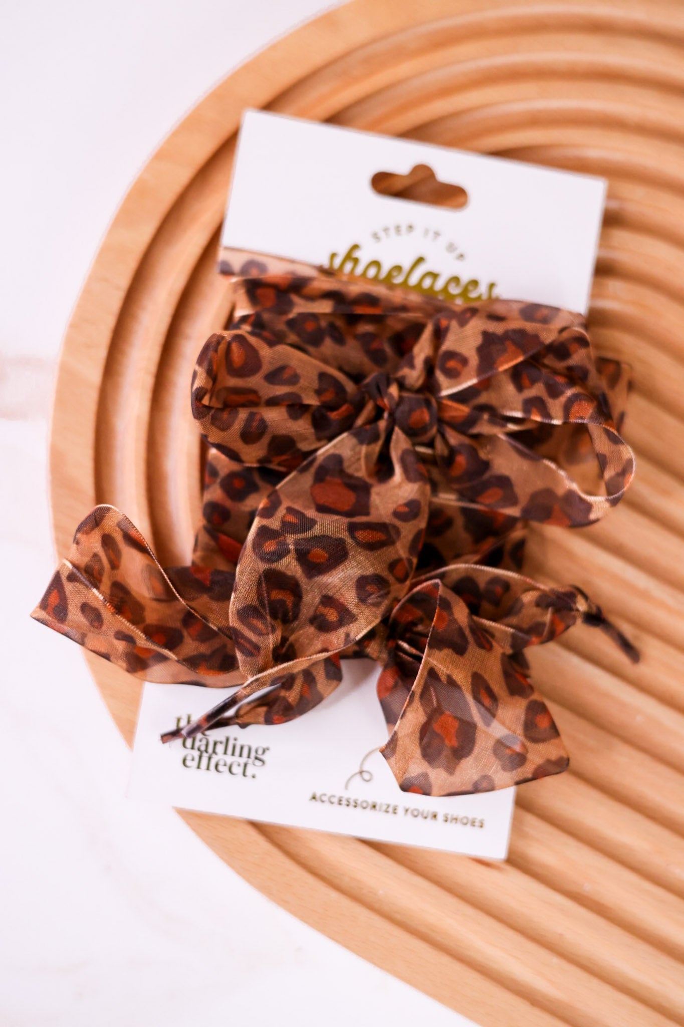 Step It Up Sheer Cheetah Print Shoe Laces