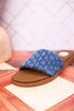 Dark Denim "Fitzy" Slide Sandals